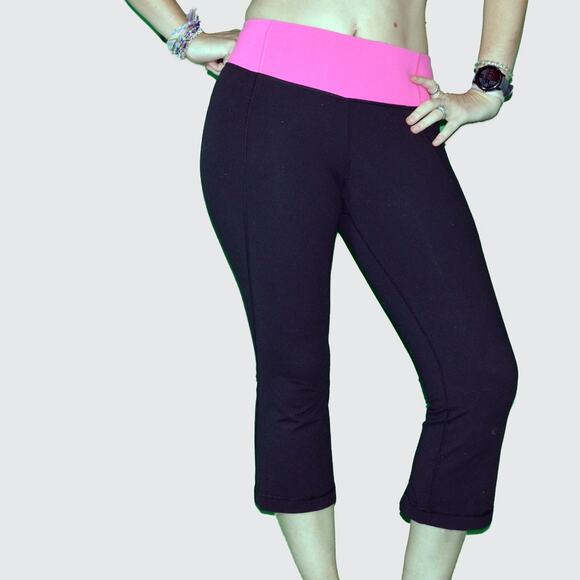 Lululemon 6 Crop Leggings Gather & Crow in Afterglow - Picture 1 of 9
